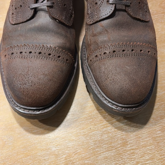 Allen Edmonds Classic cap toe in unique dk brown waxed suede. 8D weatherproof! - Picture 6 of 9